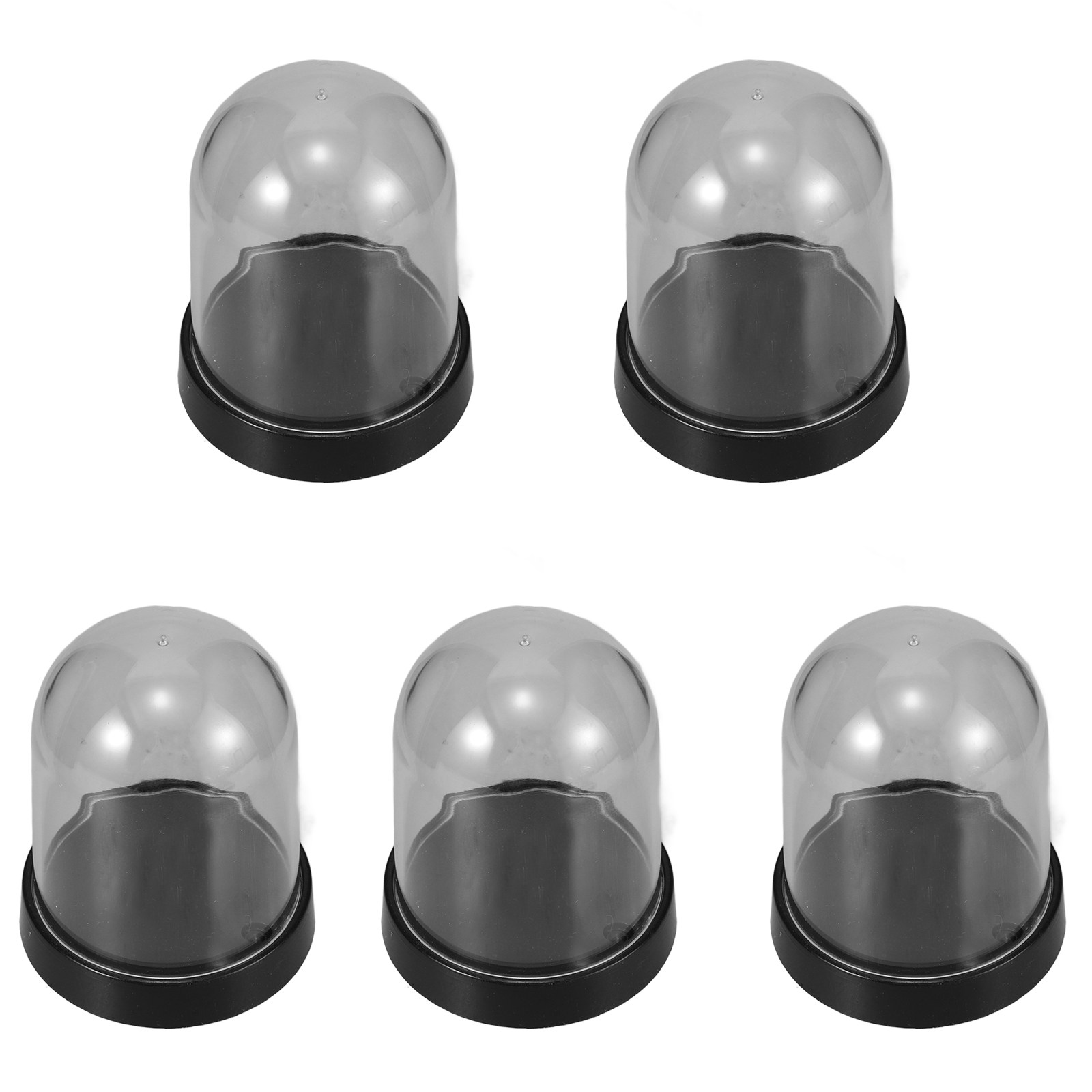 Plastic Dome Clear - ชุด 5 ชิ้น กล่องโชว์ทรงโดมพลาสติกใสสำหรับจัดดอกไม้ แจกัน ถาดโดมขนาดเล็ก